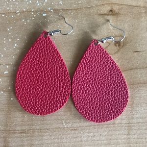 Faux leather earrings